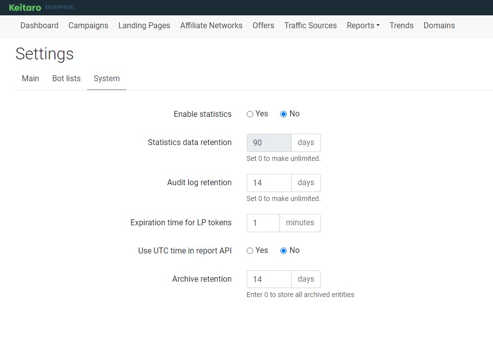 System Settings